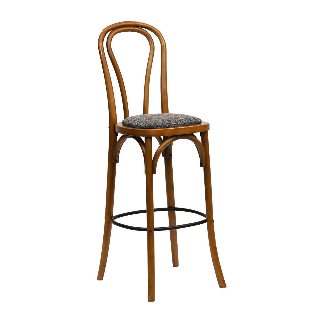 HX846 Hoop Back Bar Chair in Weathered Oak with Shetland Smoke Seat