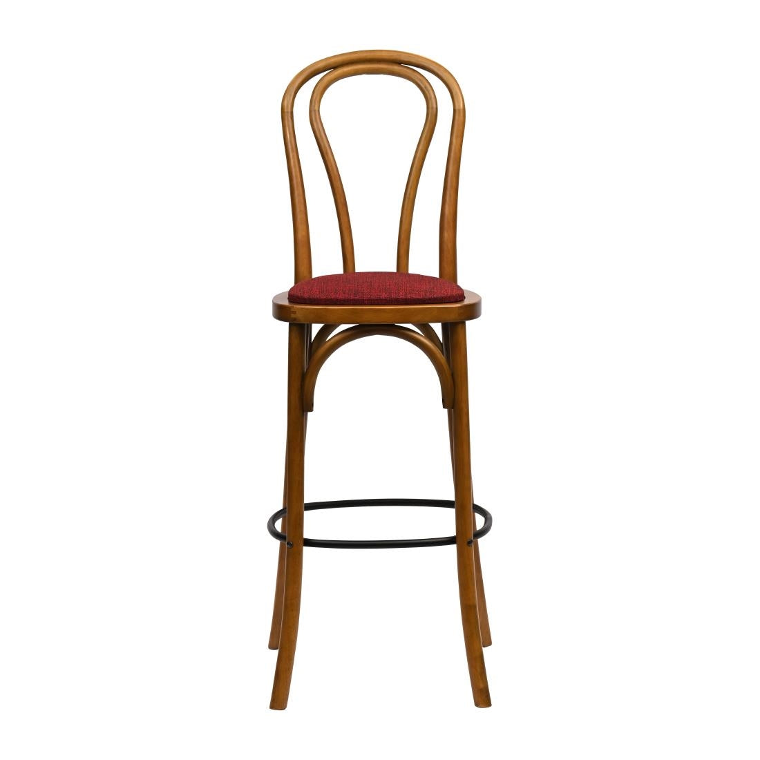 HX848 Hoop Back Bar Chair in Weathered Oak with Shetland Scarlett Seat