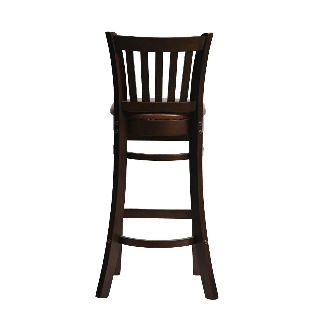 HX849 Manhattan Bar Chair in Dark Walnut with Bison Espresso Seat
