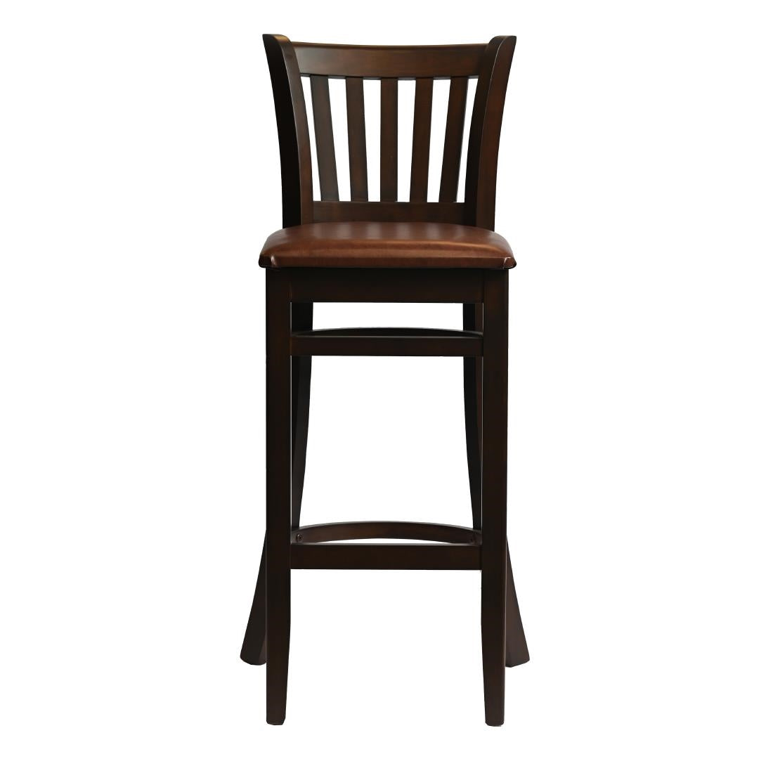 HX849 Manhattan Bar Chair in Dark Walnut with Bison Espresso Seat
