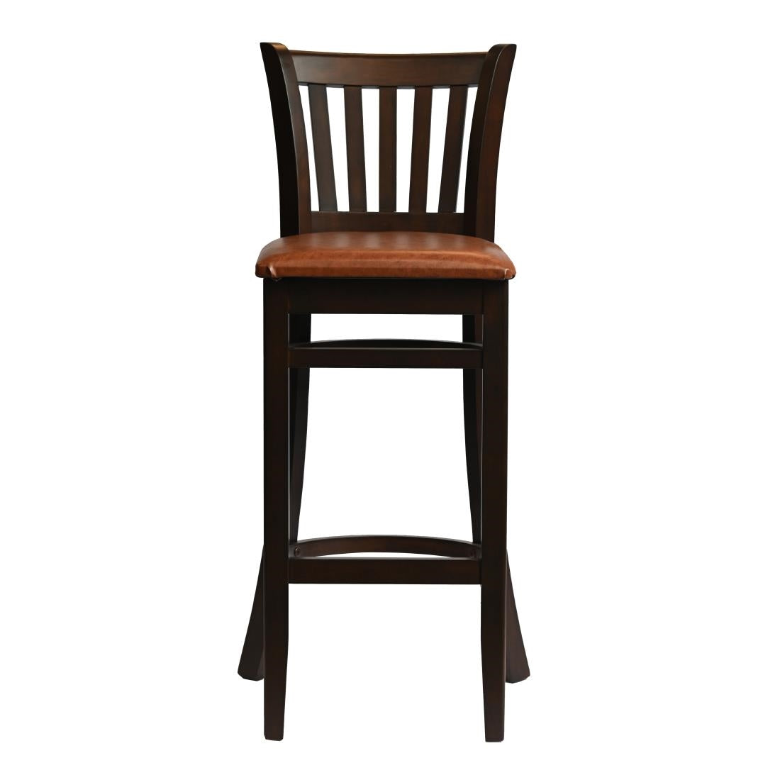 HX850 Manhattan Bar Chair in Dark Walnut with Bison Tan Seat
