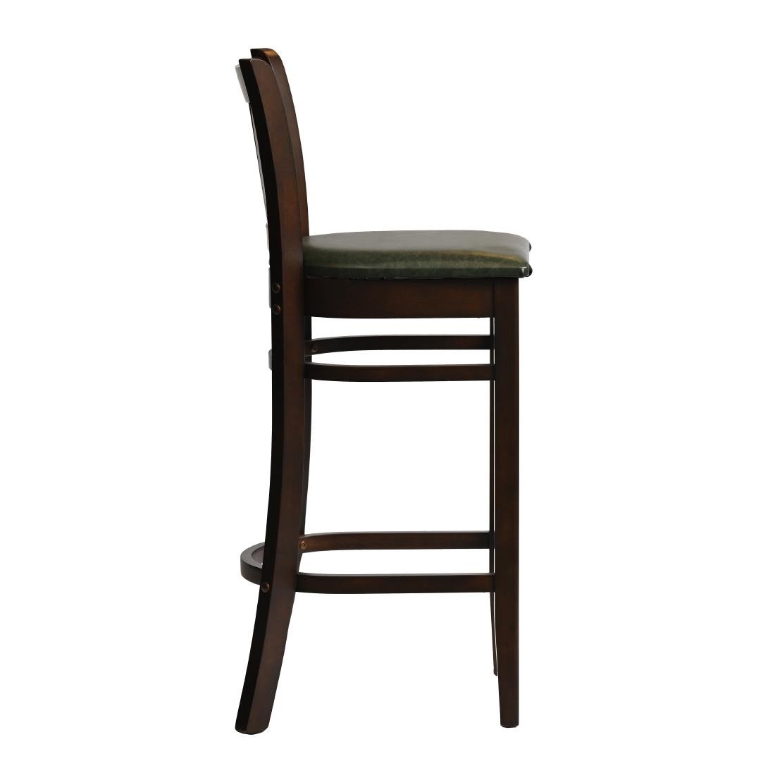 HX852 Manhattan Bar Chair in Dark Walnut with Bison Cedar Seat