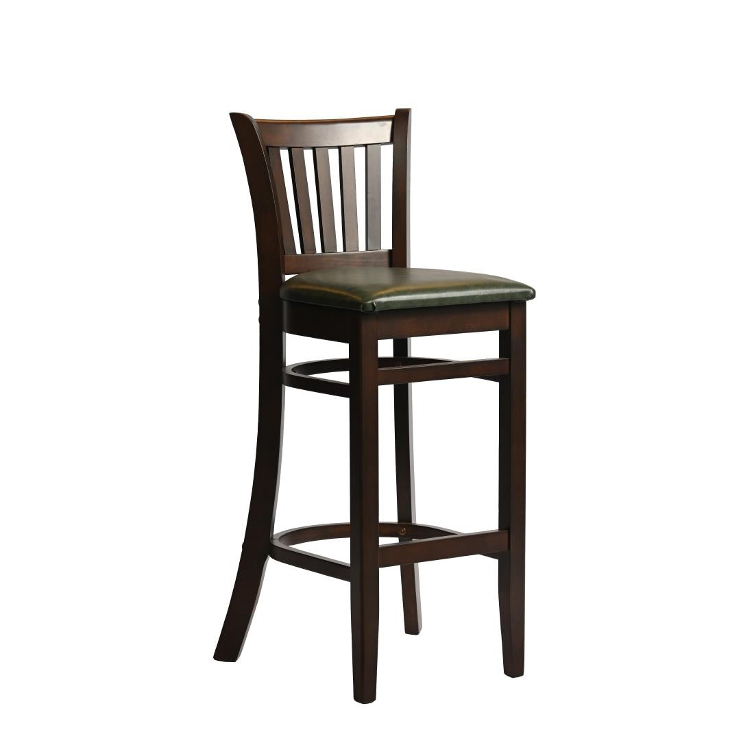 HX852 Manhattan Bar Chair in Dark Walnut with Bison Cedar Seat
