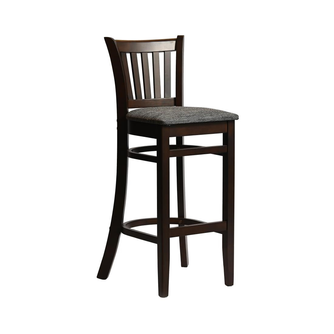 HX853 Manhattan Bar Chair in Dark Walnut with Shetland Smoke Seat