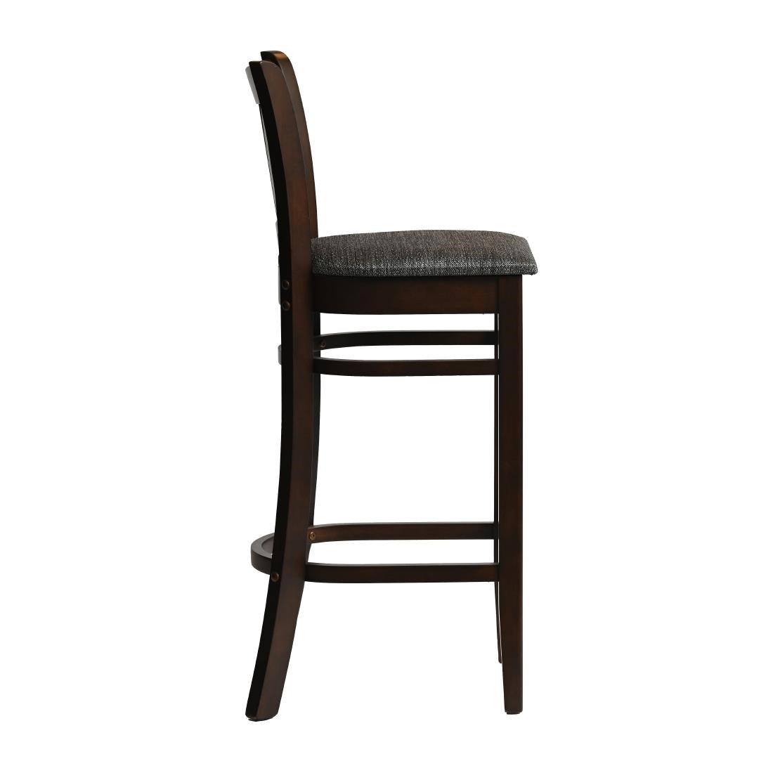 HX853 Manhattan Bar Chair in Dark Walnut with Shetland Smoke Seat