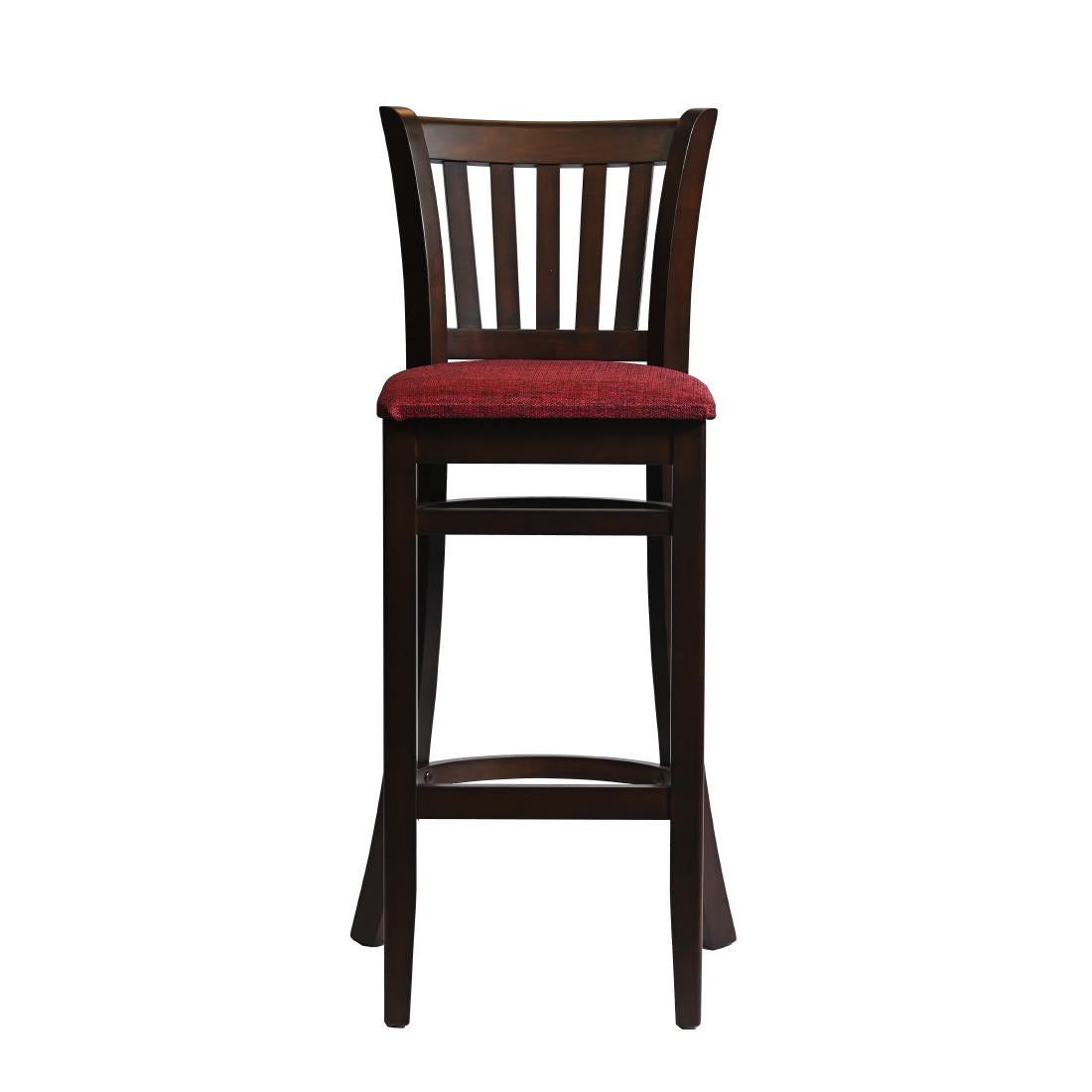HX855 Manhattan Bar Chair in Dark Walnut with Shetland Scarlett Seat