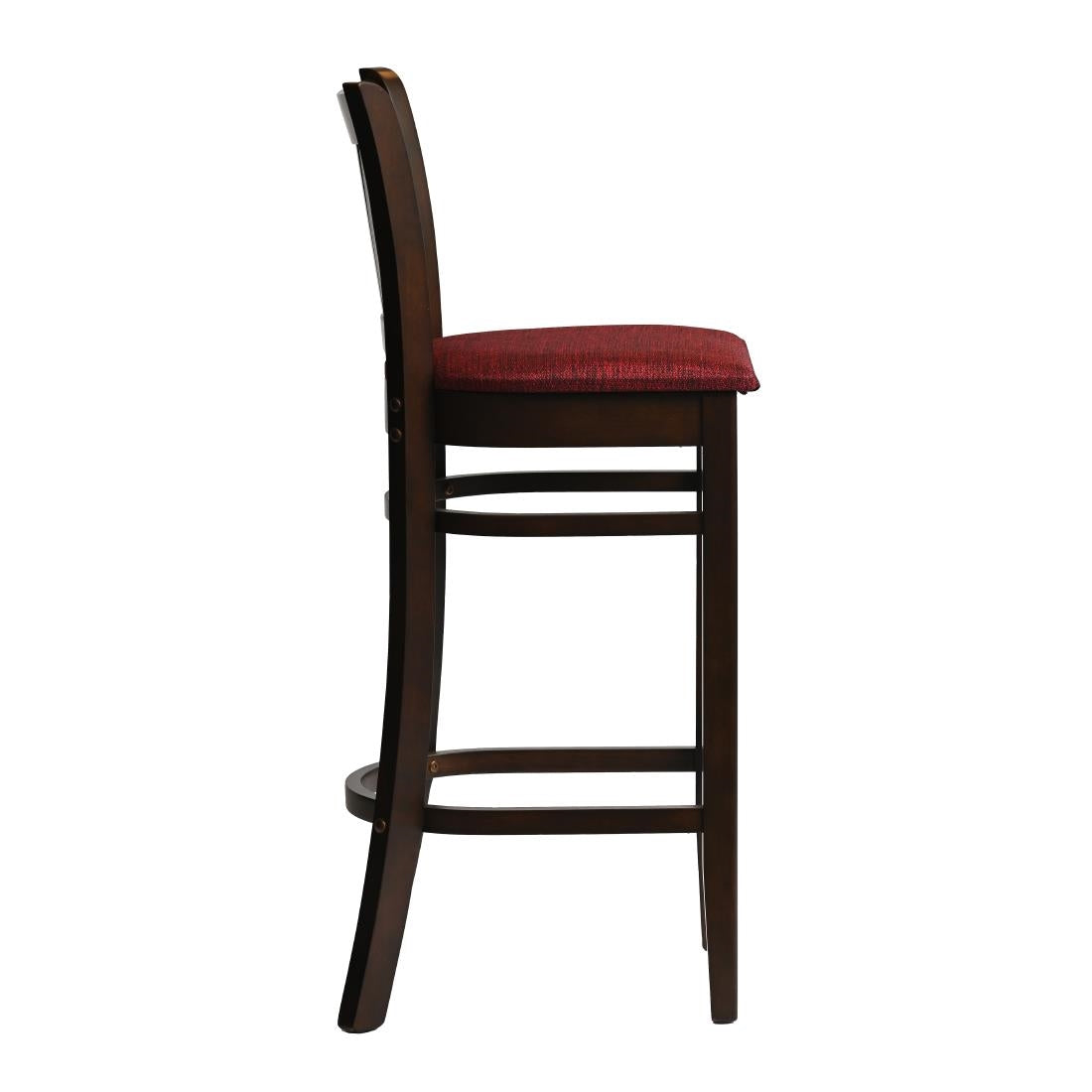 HX855 Manhattan Bar Chair in Dark Walnut with Shetland Scarlett Seat