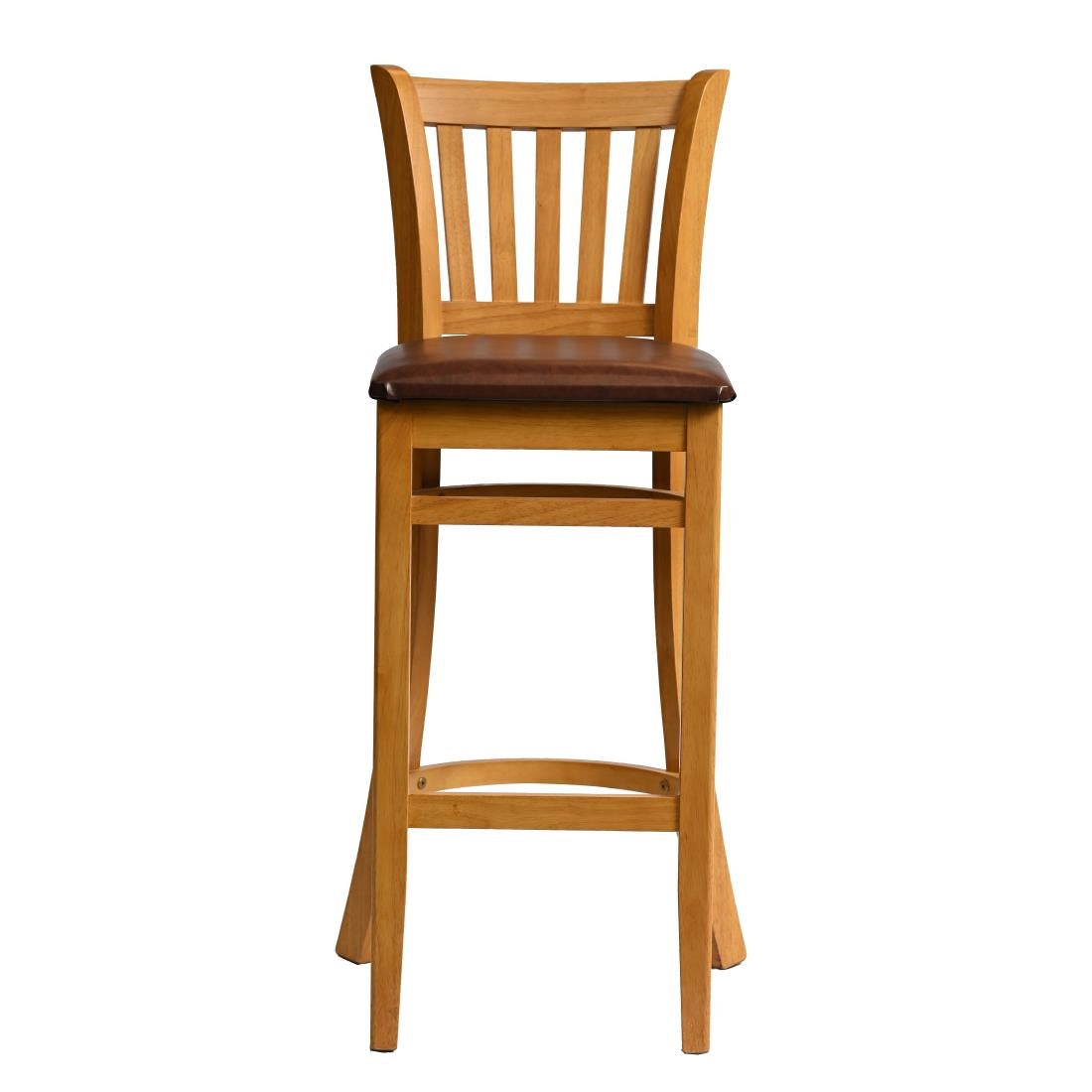 HX856 Manhattan Bar Chair in Soft Oak with Bison Espresso Seat