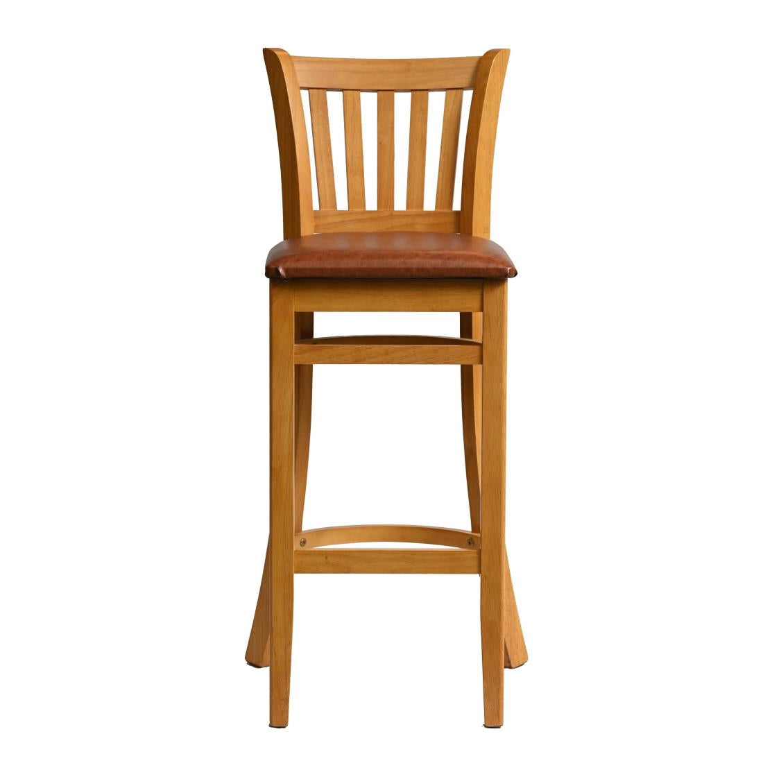 HX857 Manhattan Bar Chair in Soft Oak with Bison Tan Seat