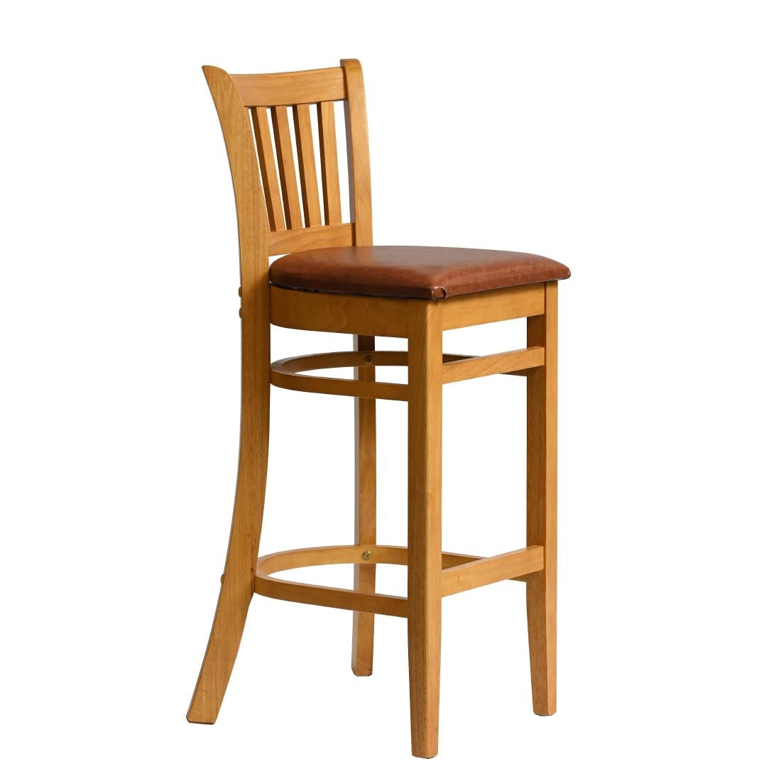 HX857 Manhattan Bar Chair in Soft Oak with Bison Tan Seat