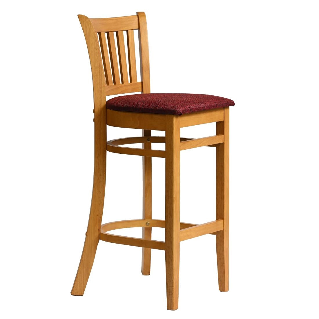 HX862 Manhattan Bar Chair in Soft Oak with Shetland Scarlett Seat