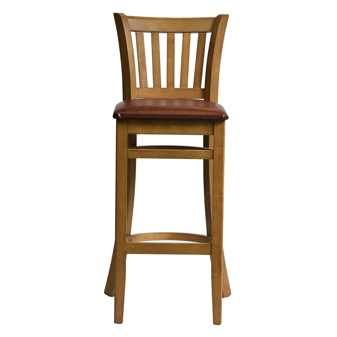 HX863 Manhattan Bar Chair in Weathered Oak with Bison Espresso Seat