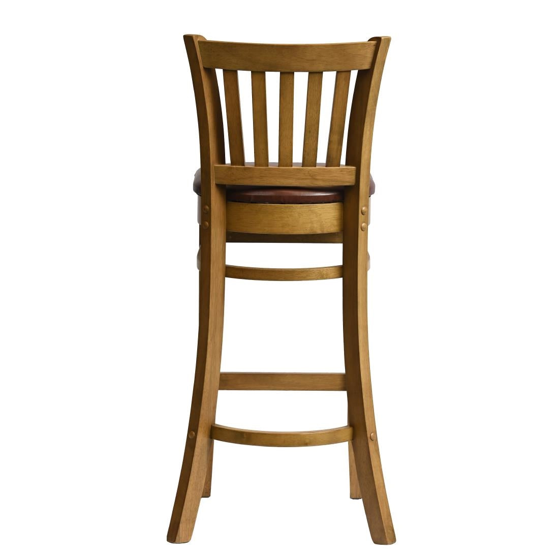 HX863 Manhattan Bar Chair in Weathered Oak with Bison Espresso Seat