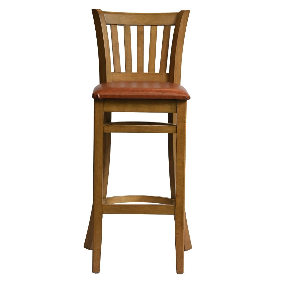 HX864 Manhattan Bar Chair in Weathered Oak with Bison Tan Seat