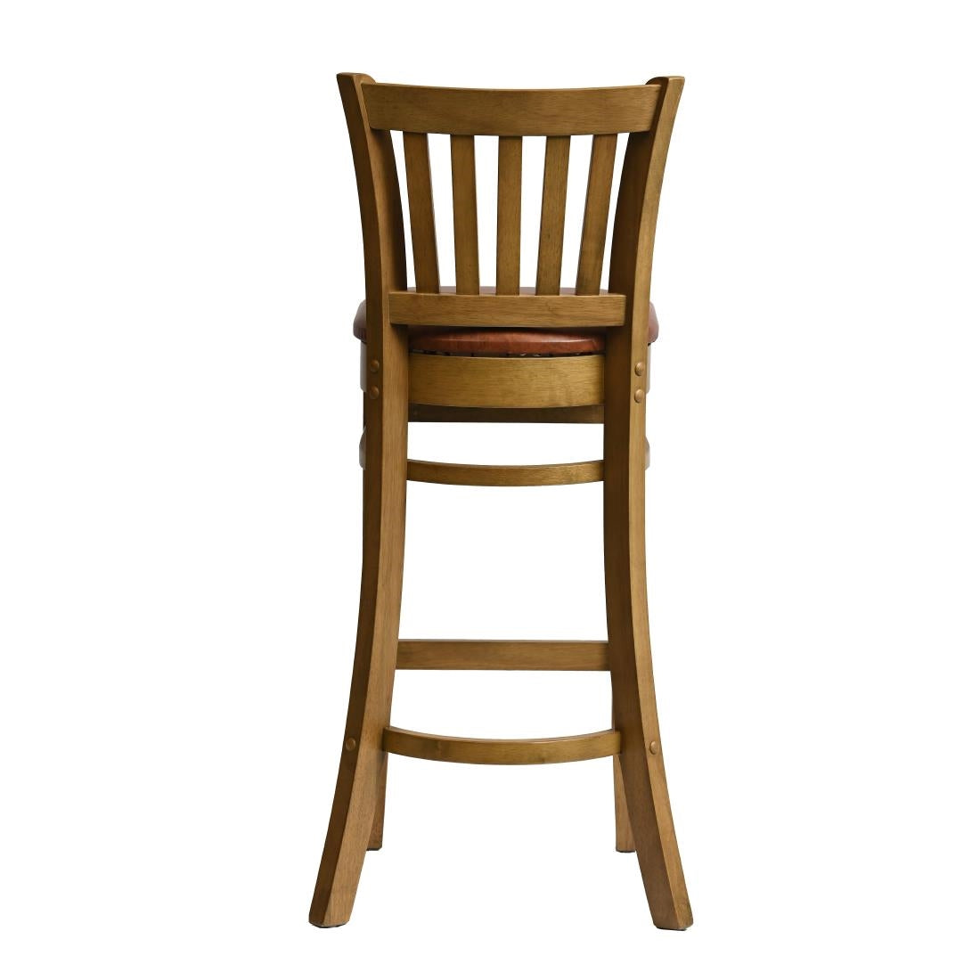 HX864 Manhattan Bar Chair in Weathered Oak with Bison Tan Seat