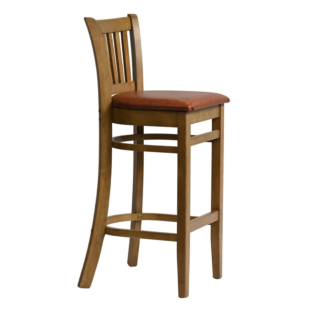 HX864 Manhattan Bar Chair in Weathered Oak with Bison Tan Seat