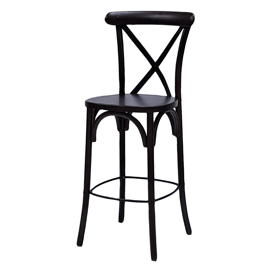 HX870 Bristol Bar Chair in Dark Walnut