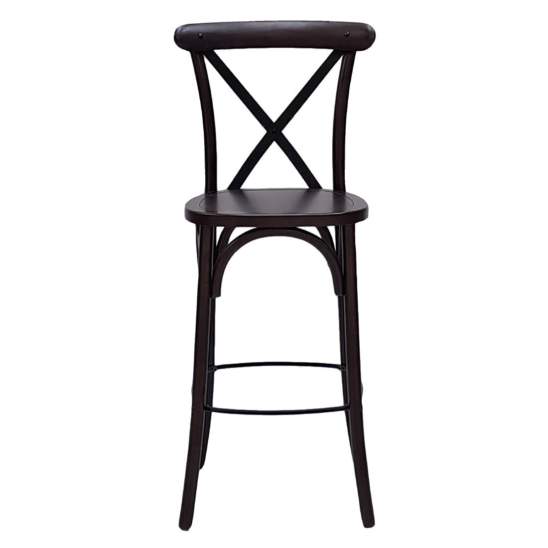 HX870 Bristol Bar Chair in Dark Walnut