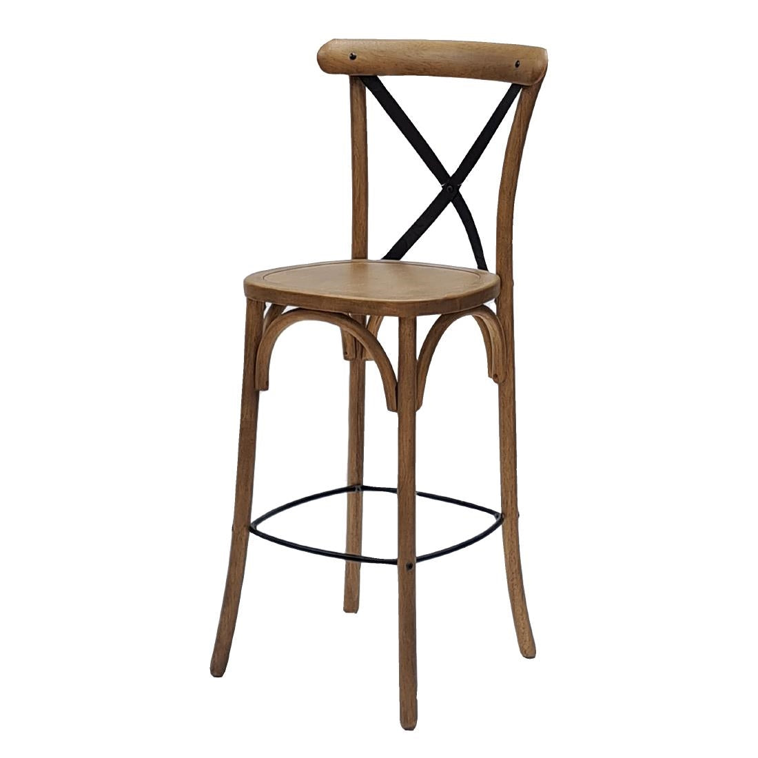 HX871 Bristol Bar Chair in Weathered Oak