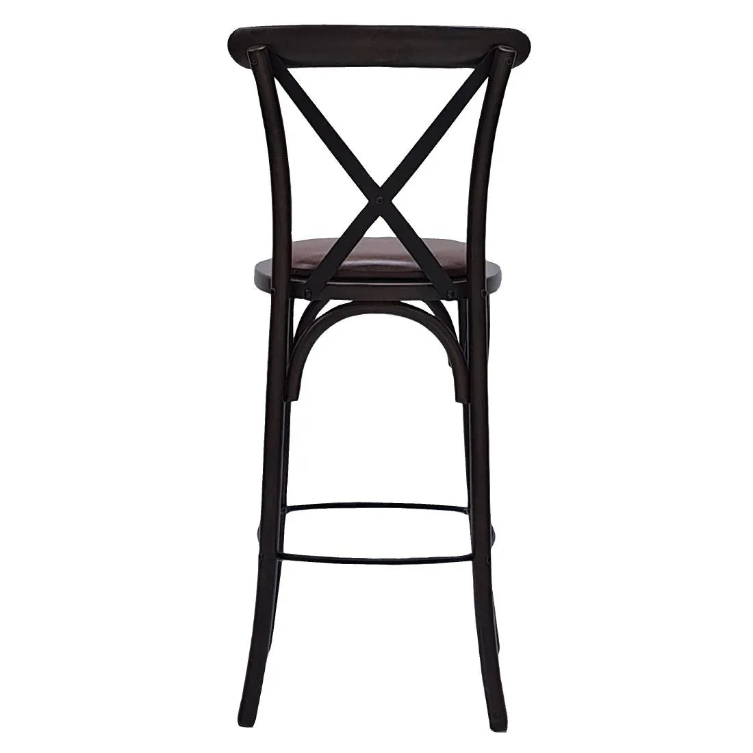 HX872 Bristol Bar Chair in Dark Walnut with Bison Espresso Seat