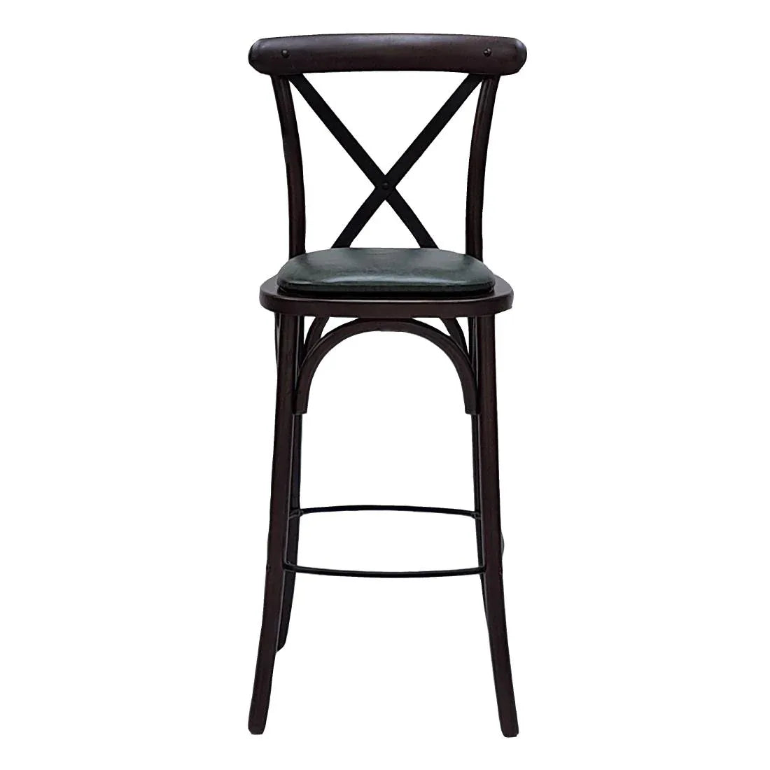 HX875 Bristol Bar Chair in Dark Walnut with Bison Cedar Seat