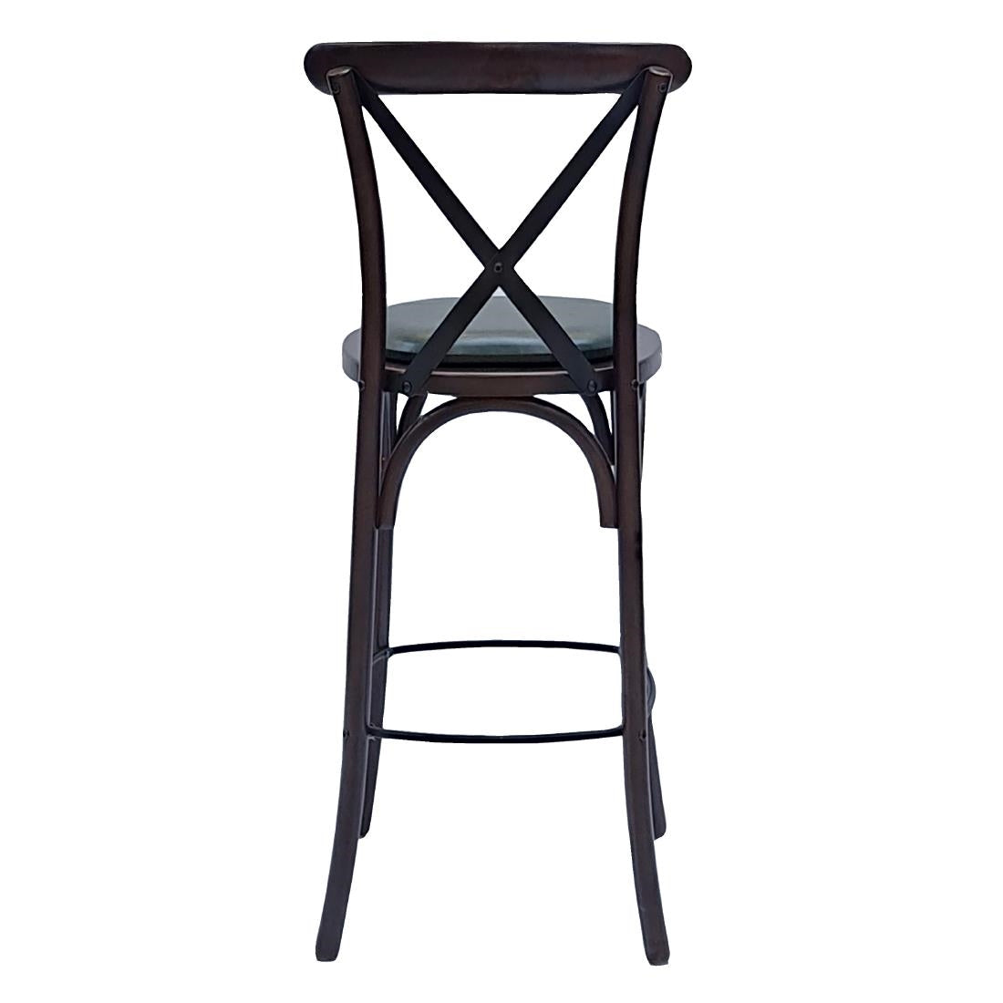 HX875 Bristol Bar Chair in Dark Walnut with Bison Cedar Seat