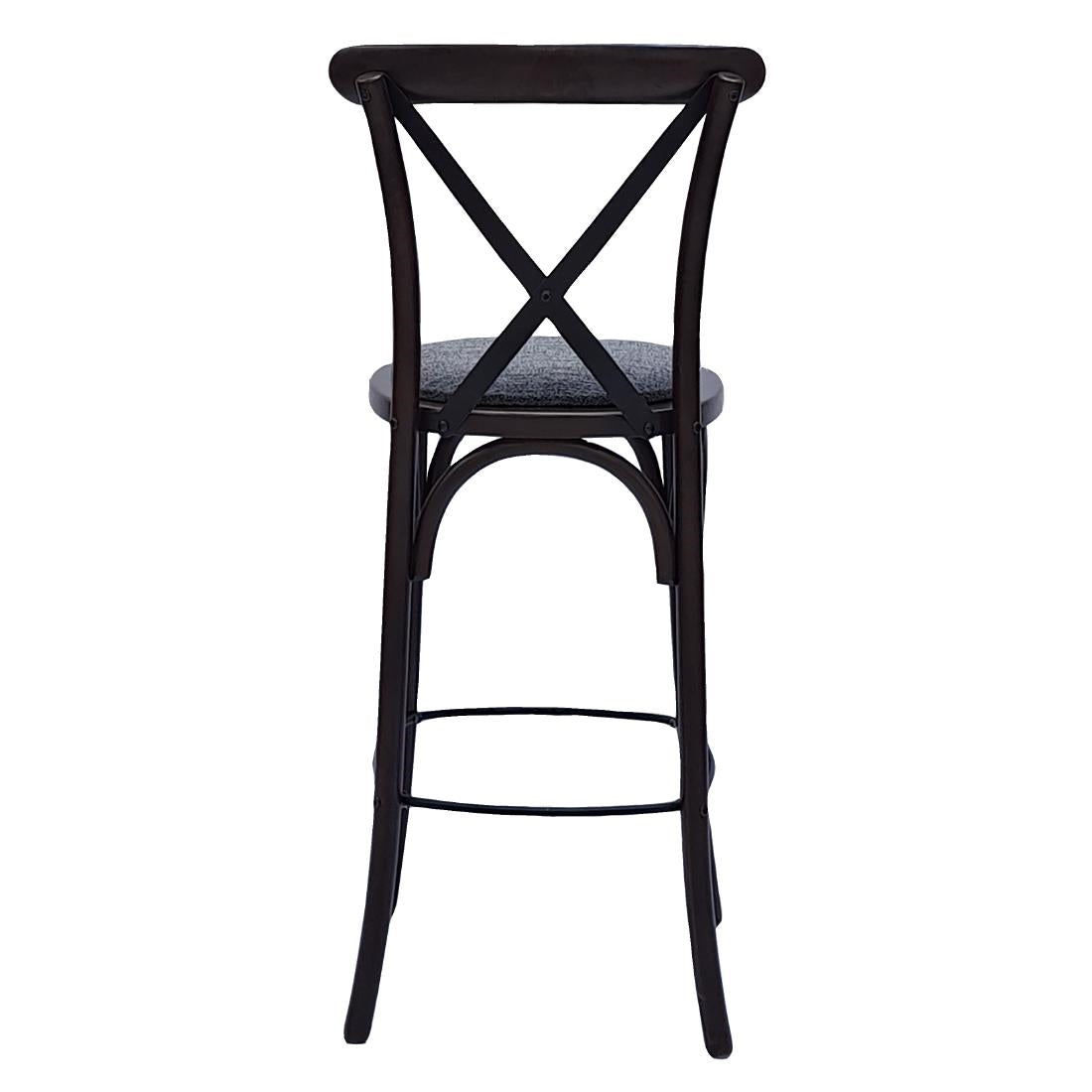 HX876 Bristol Bar Chair in Dark Walnut with Shetland Smoke Seat