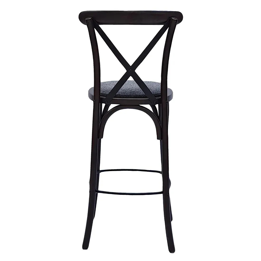 HX876 Bristol Bar Chair in Dark Walnut with Shetland Smoke Seat