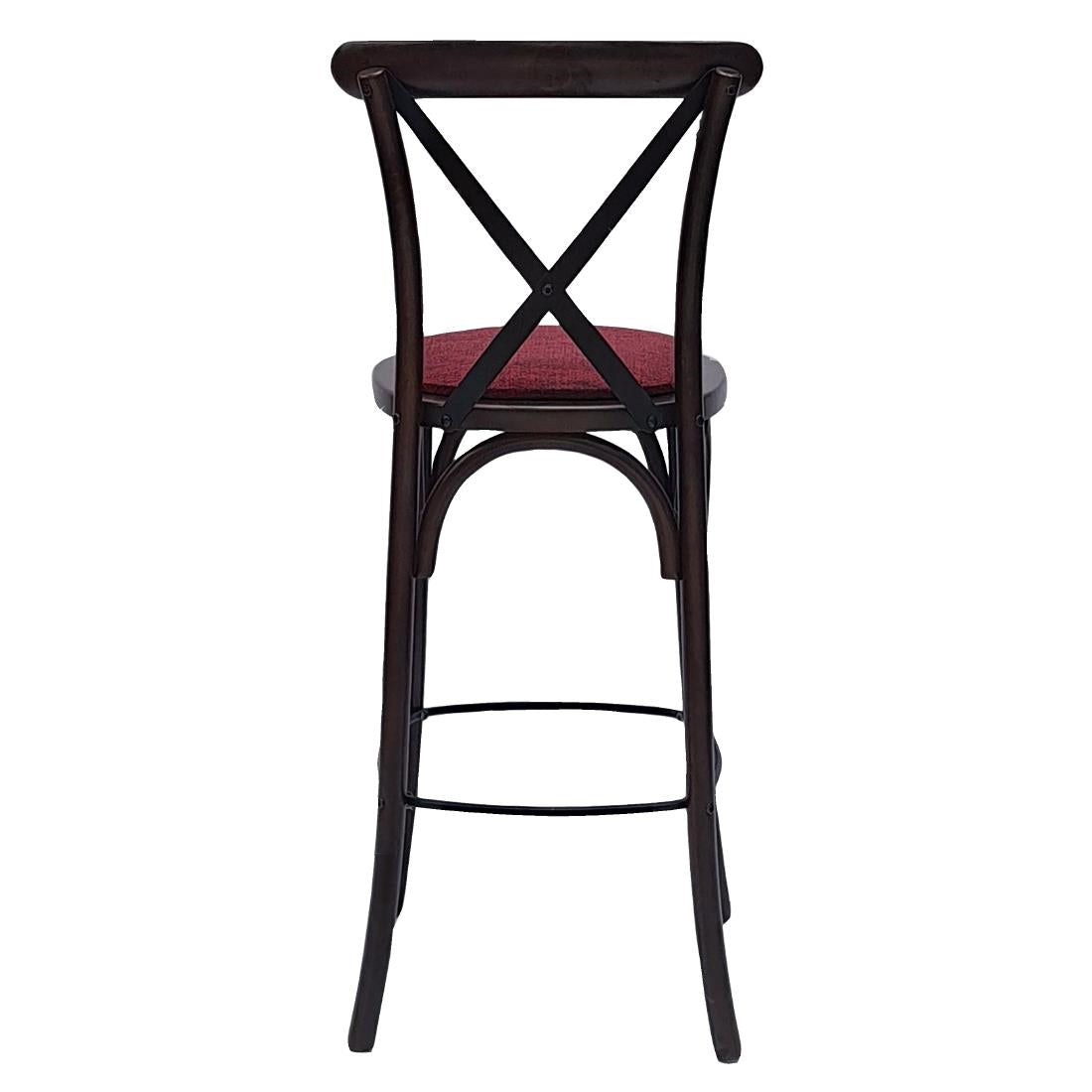 HX878 Bristol Bar Chair in Dark Walnut with Shetland Scarlett Seat