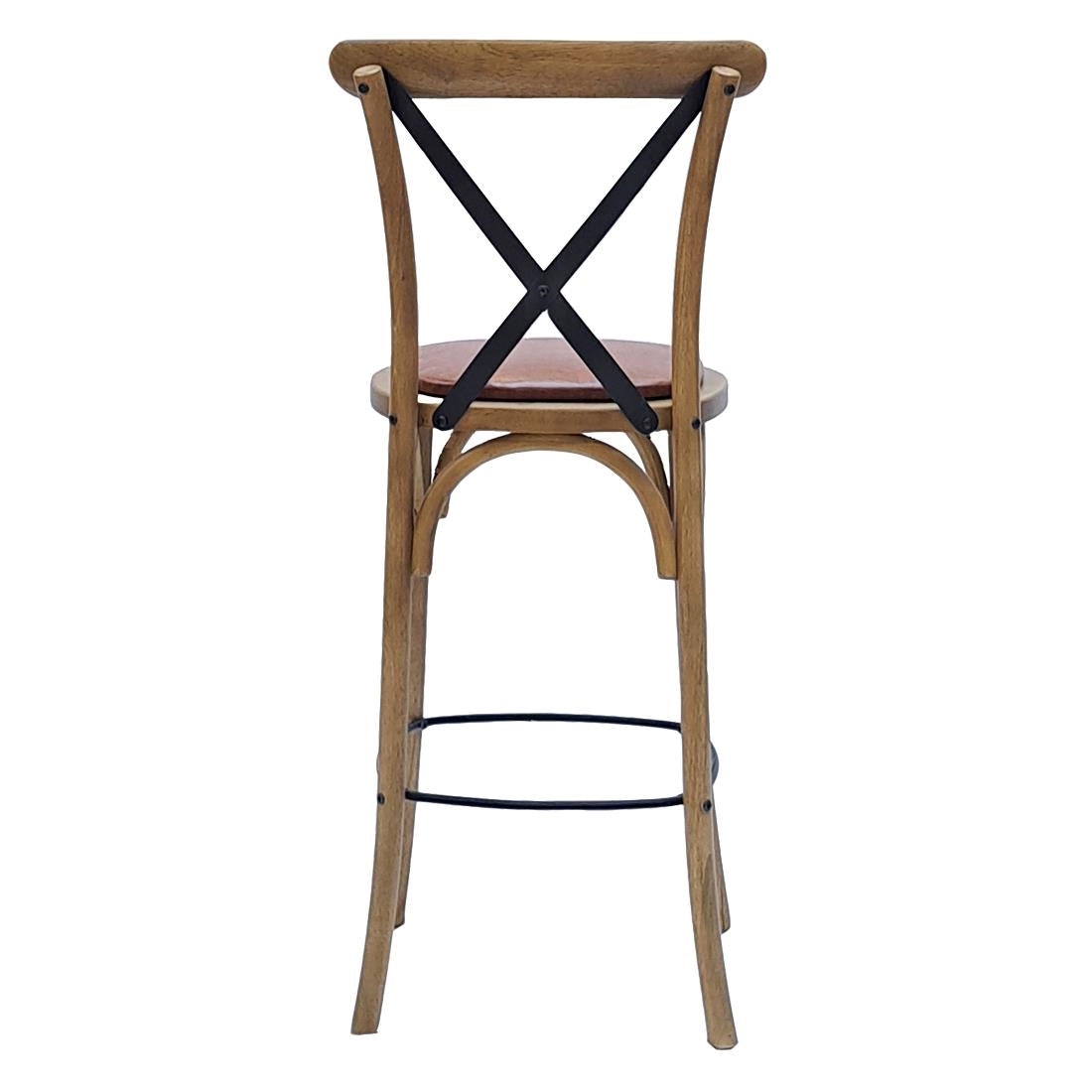 HX880 Bristol Bar Chair in Weathered Oak with Bison Tan Seat