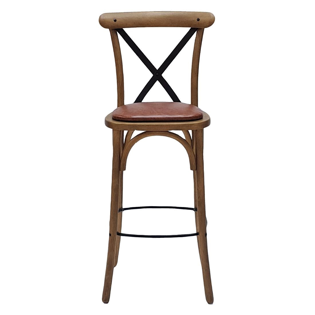 HX880 Bristol Bar Chair in Weathered Oak with Bison Tan Seat