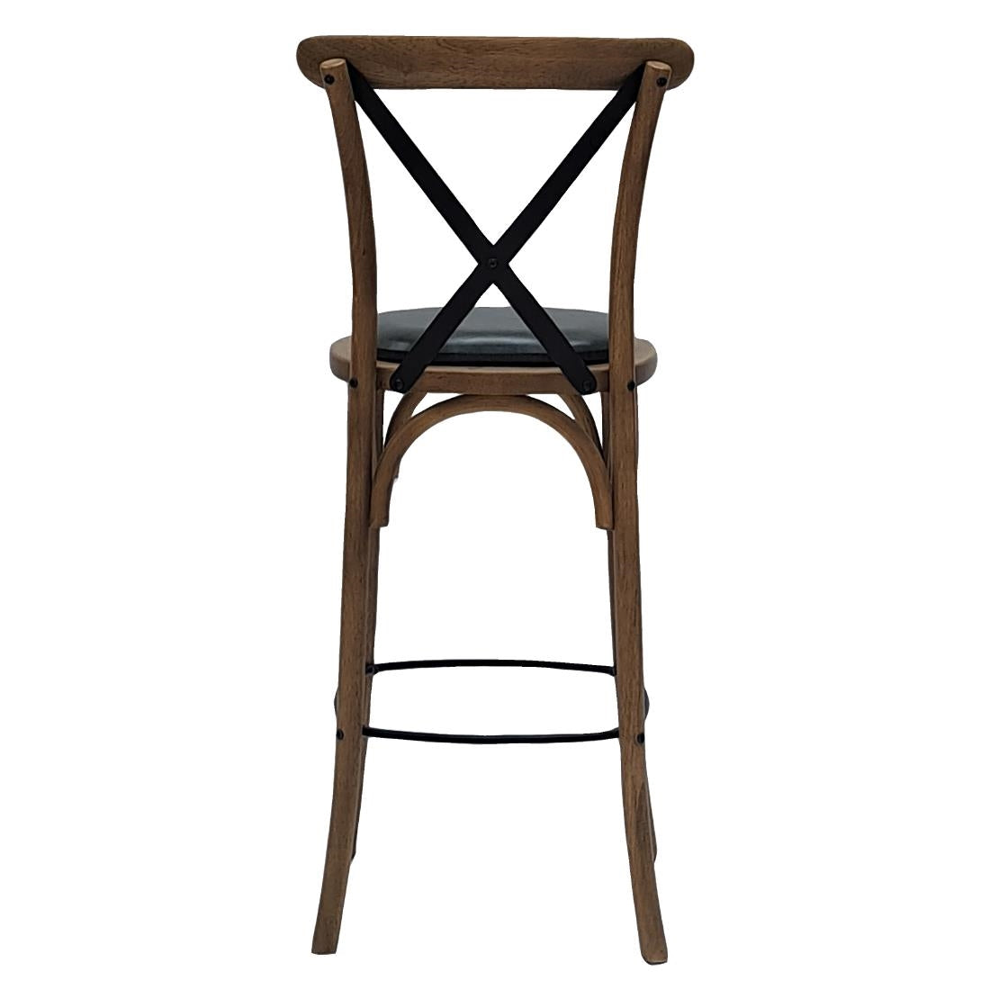 HX882 Bristol Bar Chair in Weathered Oak with Bison Cedar Seat