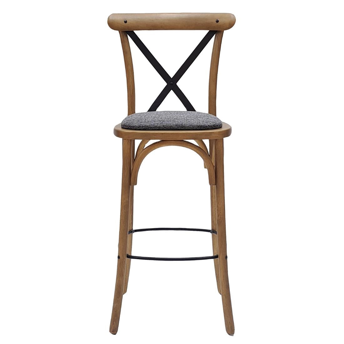HX883 Bristol Bar Chair in Weathered Oak with Shetland Smoke Seat
