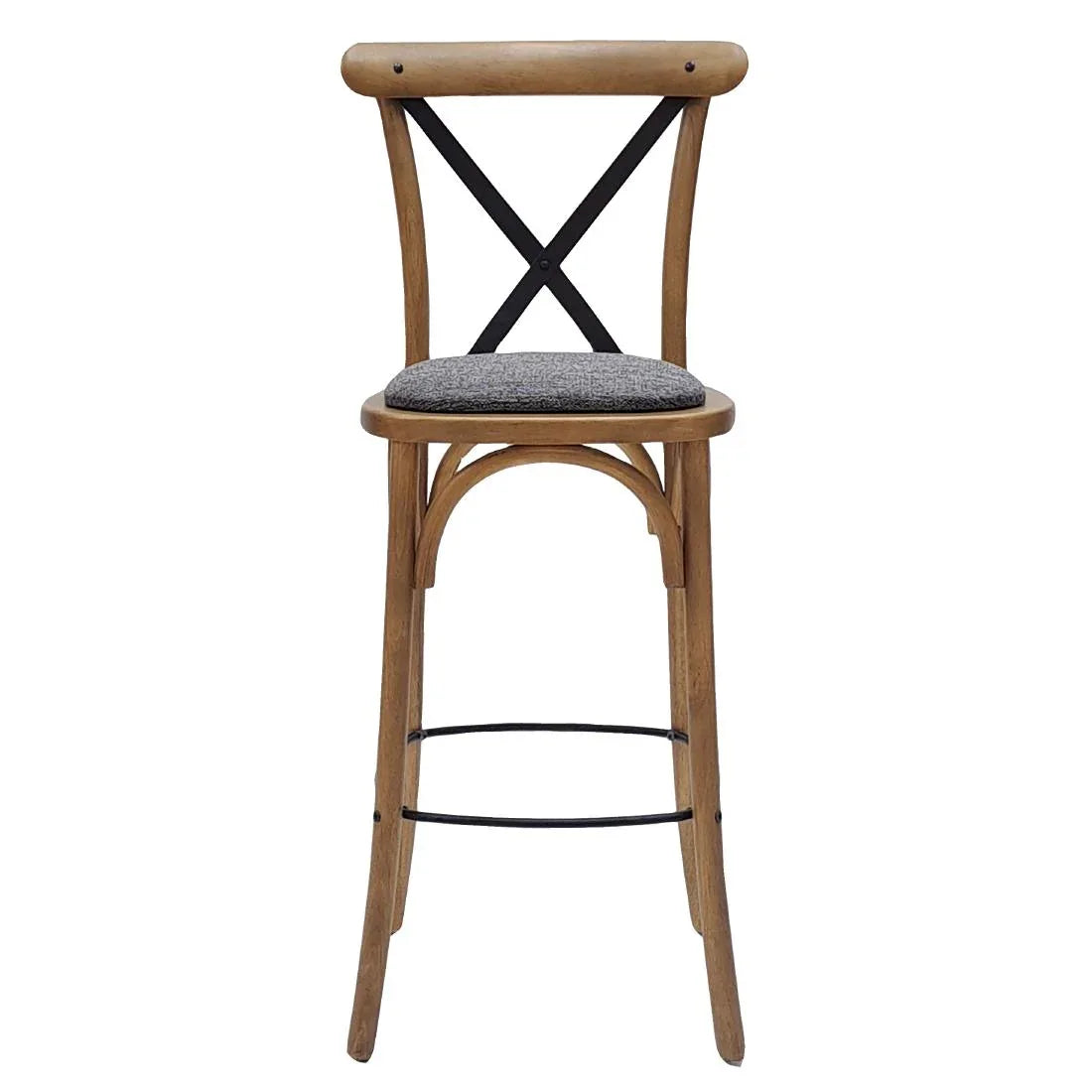 HX883 Bristol Bar Chair in Weathered Oak with Shetland Smoke Seat