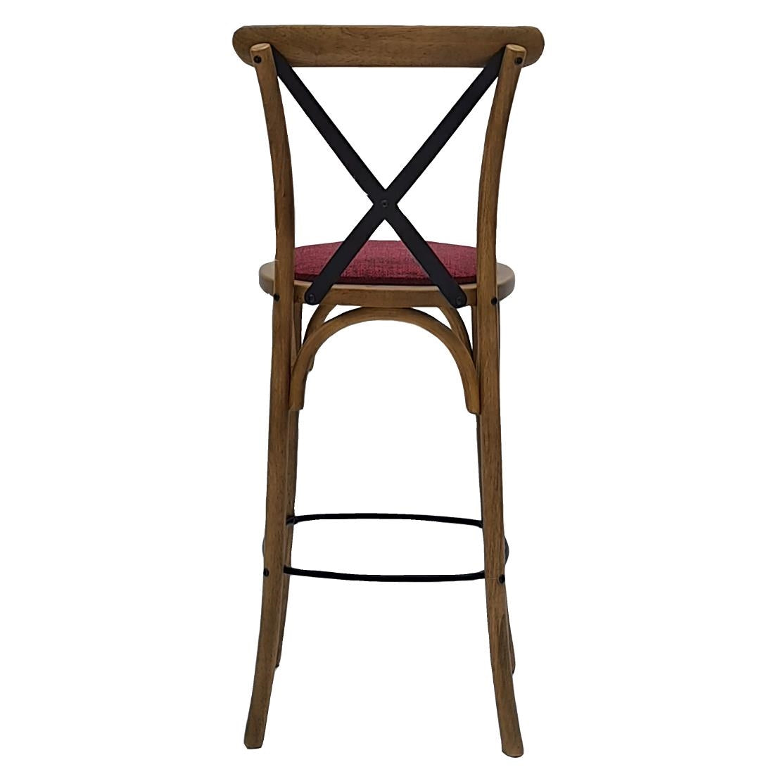 HX885 Bristol Bar Chair in Weathered Oak with Shetland Scarlett Seat