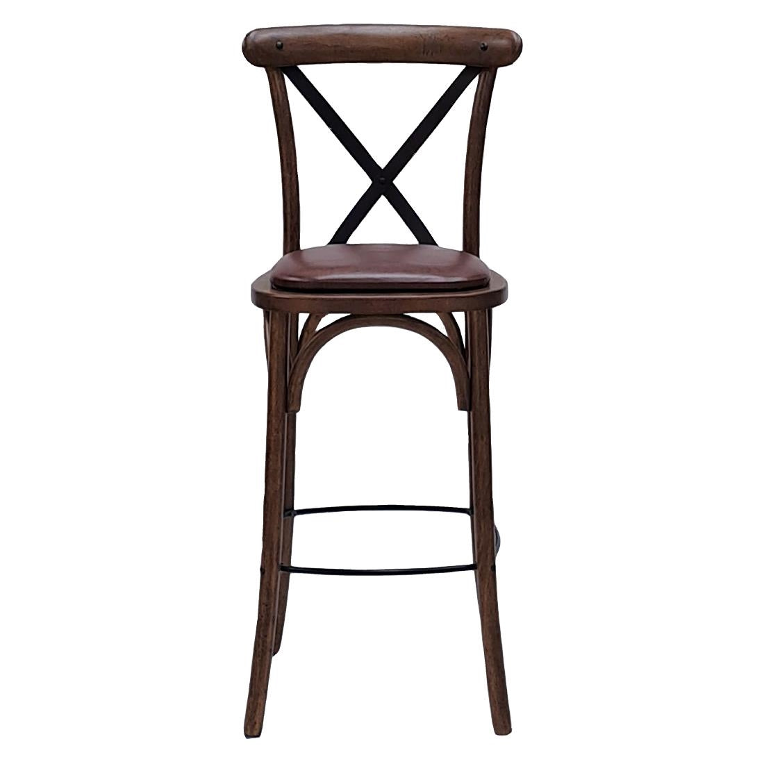 HX887 Bristol Bar Chair in Vintage with Bison Espresso Seat