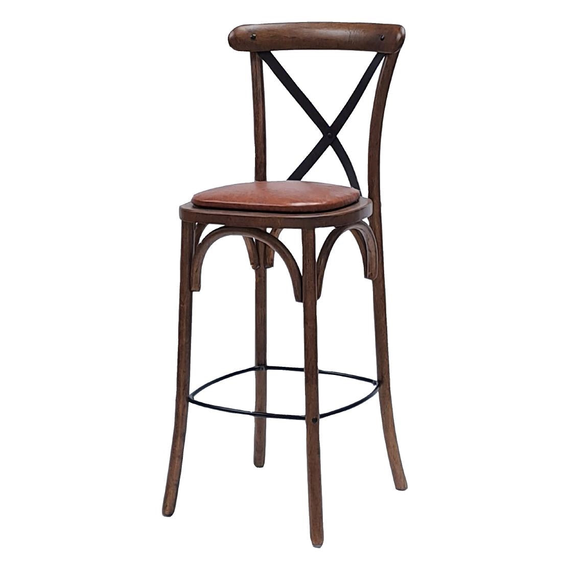 HX888 Bristol Bar Chair in Vintage with Bison Tan Seat