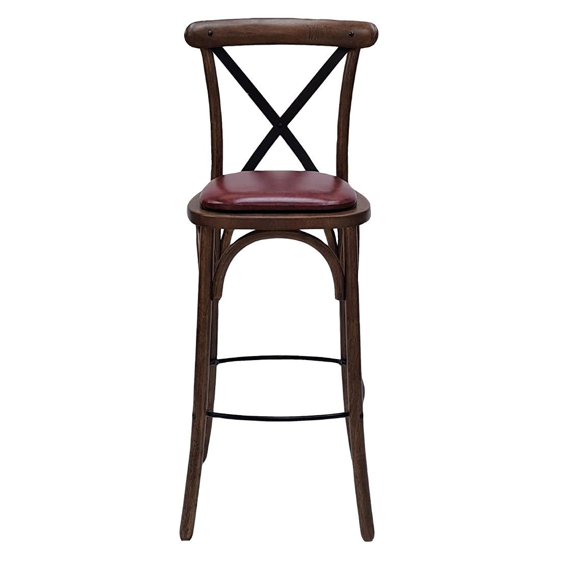 HX889 Bristol Bar Chair in Vintage with Bison Bordeaux Seat