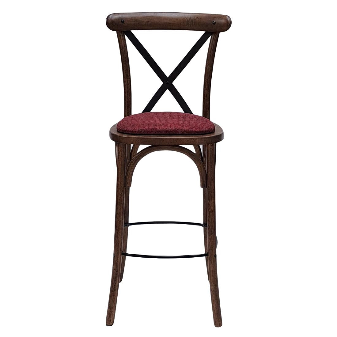 HX893 Bristol Bar Chair in Vintage with Shetland Scarlett Seat
