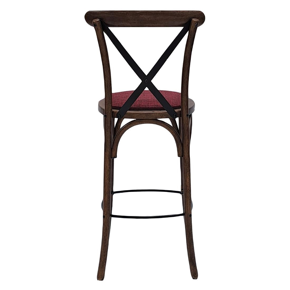 HX893 Bristol Bar Chair in Vintage with Shetland Scarlett Seat