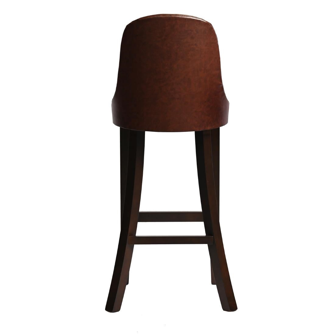HX894 Kilsby Bar Chair in Dark Walnut with Bison Espresso Seat