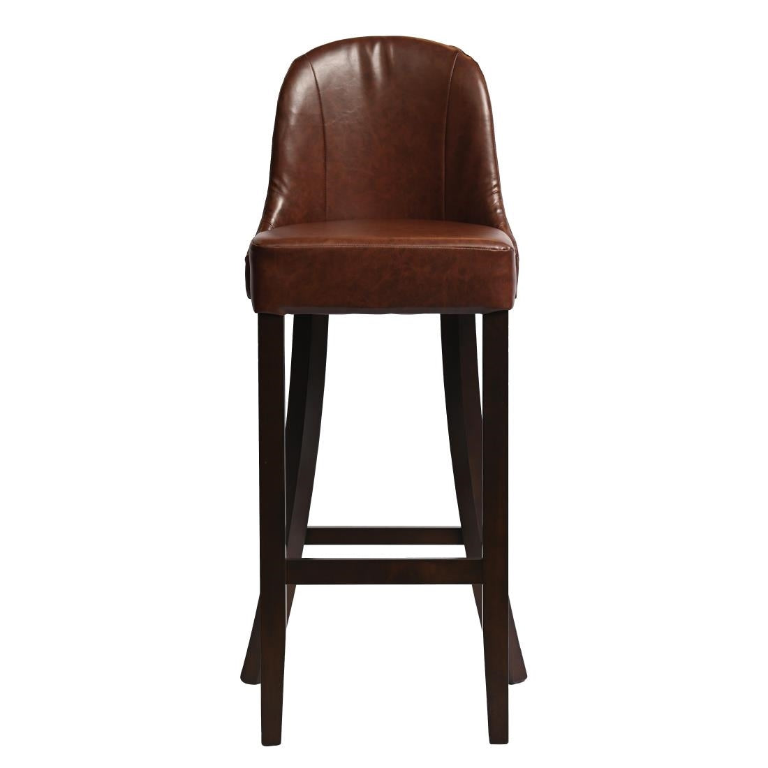 HX894 Kilsby Bar Chair in Dark Walnut with Bison Espresso Seat