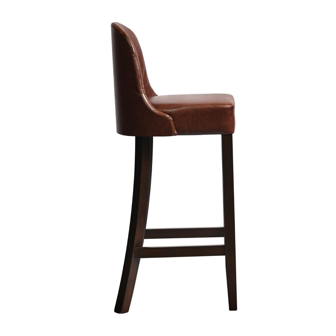 HX894 Kilsby Bar Chair in Dark Walnut with Bison Espresso Seat