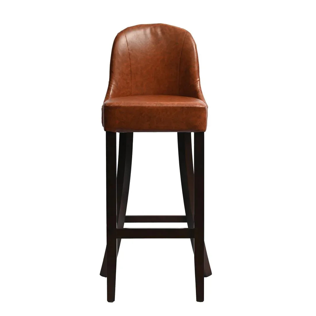 HX895 Kilsby Bar Chair in Dark Walnut with Bison Tan Seat