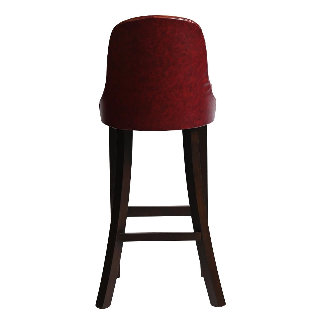 HX896 Kilsby Bar Chair in Dark Walnut with Bison Bordeaux Seat
