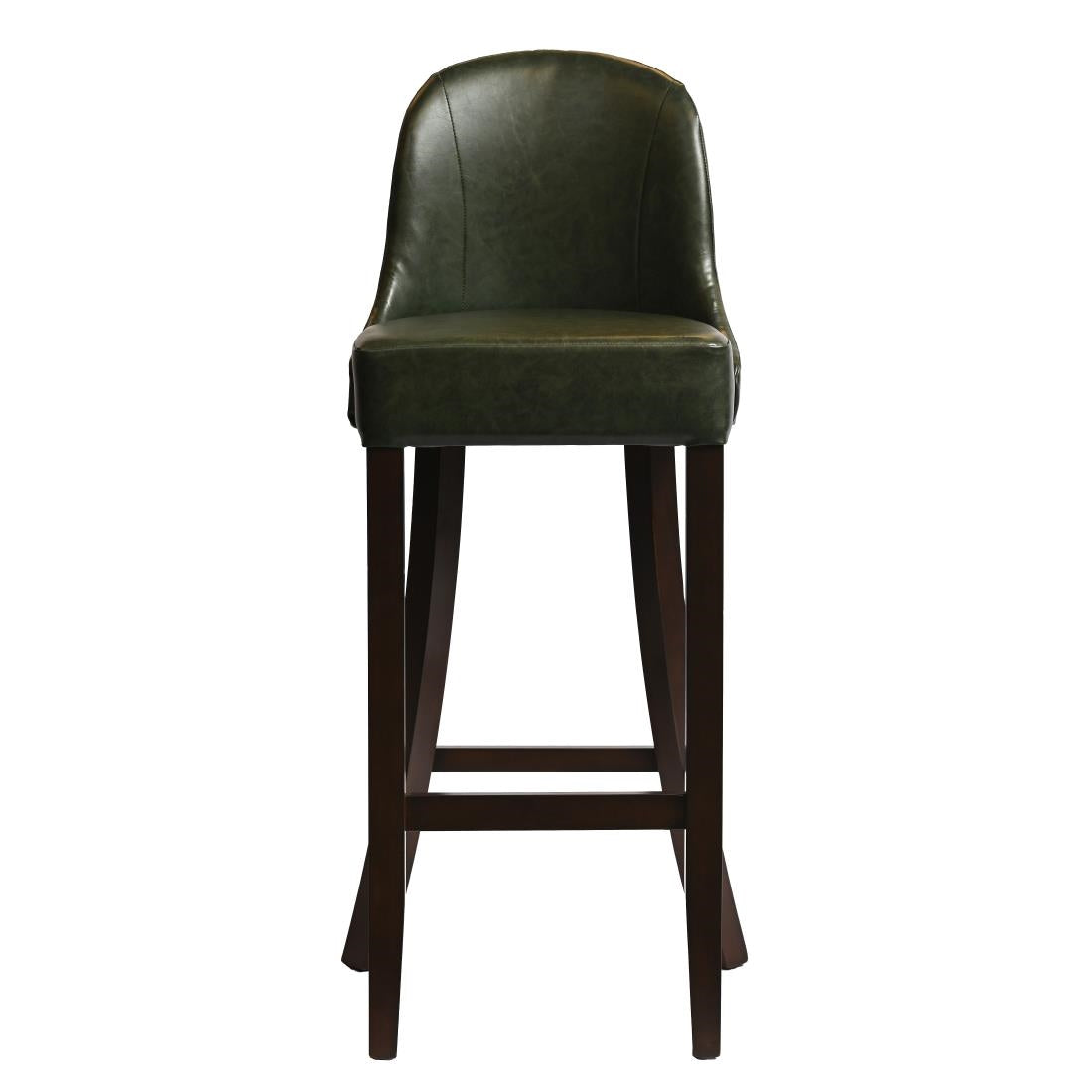 HX897 Kilsby Bar Chair in Dark Walnut with Bison Cedar Seat