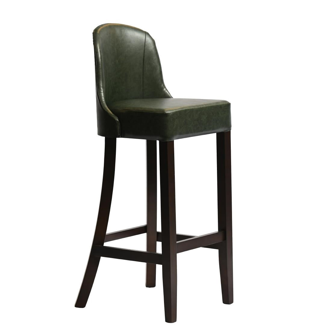 HX897 Kilsby Bar Chair in Dark Walnut with Bison Cedar Seat