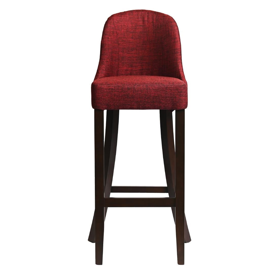 HX900 Kilsby Bar Chair in Dark Walnut with Shetland Scarlett Seat