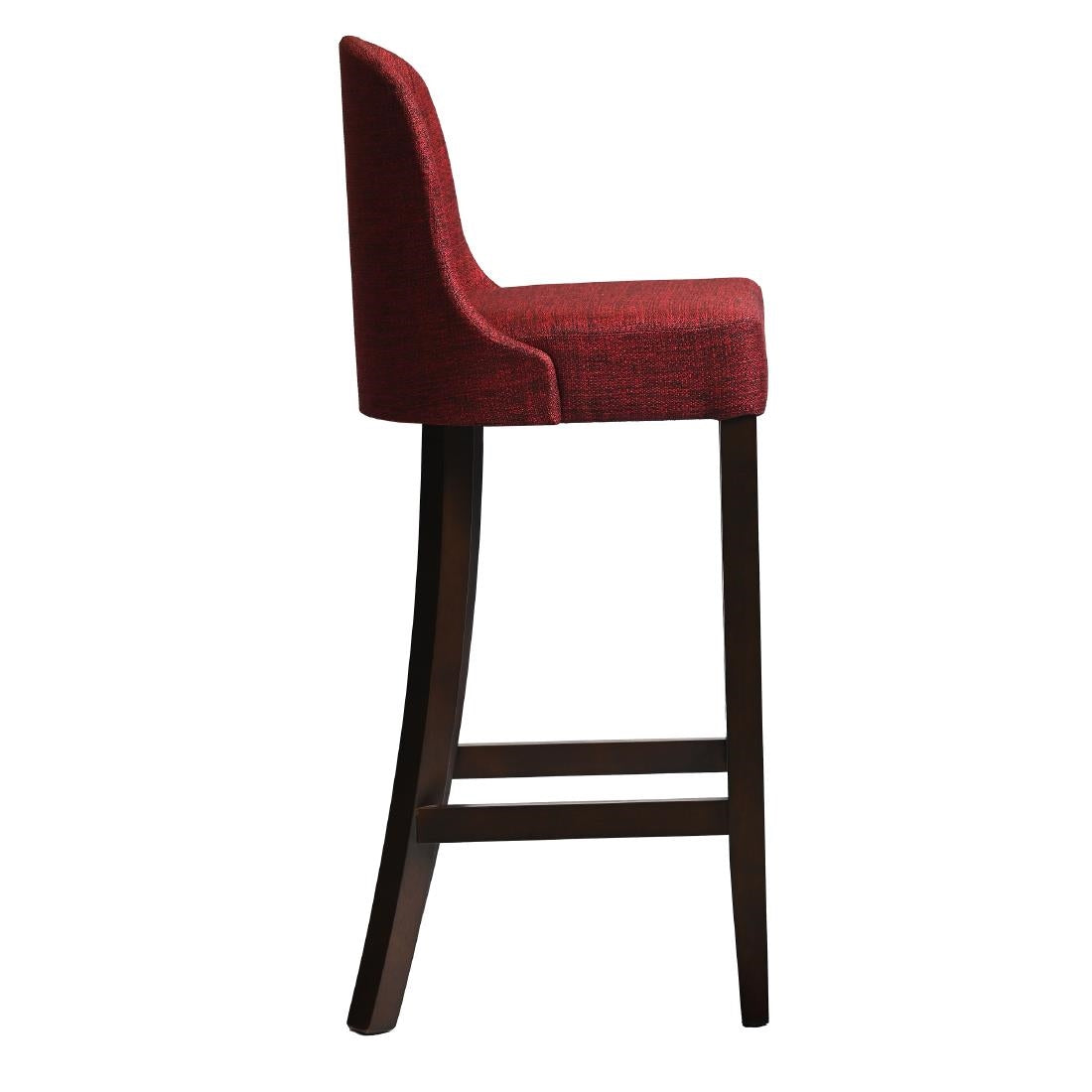 HX900 Kilsby Bar Chair in Dark Walnut with Shetland Scarlett Seat