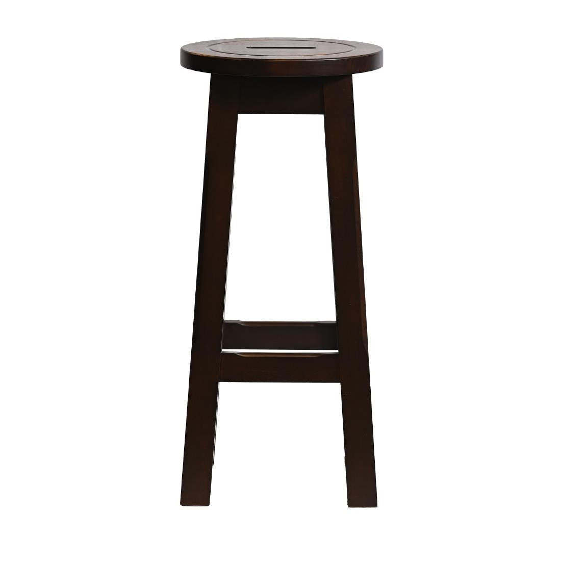 HX908 Wooden Top High Stool in Dark Walnut (Pack of 2)